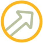Arrow icon points up and to the right