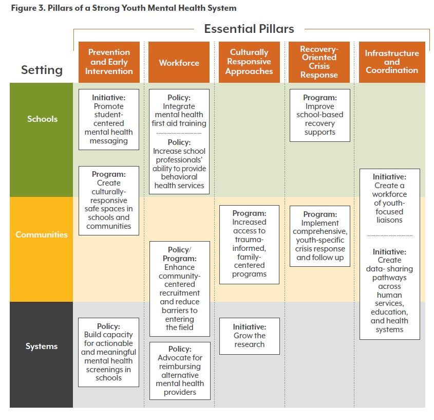 Five Essential Pillars of a Strong and Sustainable Mental Health System