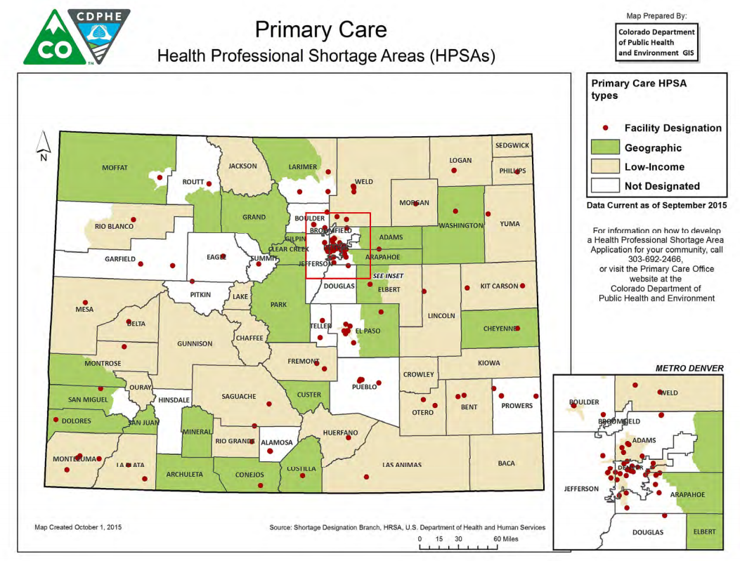 Health Provider Shortage Areas (2015)