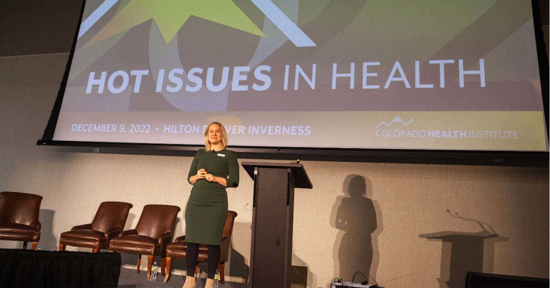 Emily Johnson speaking at Hot Issues in Health
