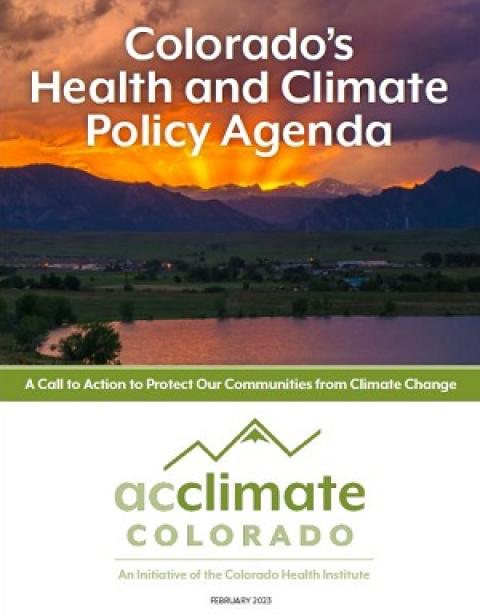 2023 Health and Climate Policy Agenda cover
