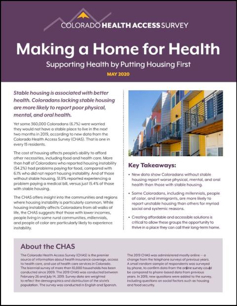 Making a Home for Health report cover
