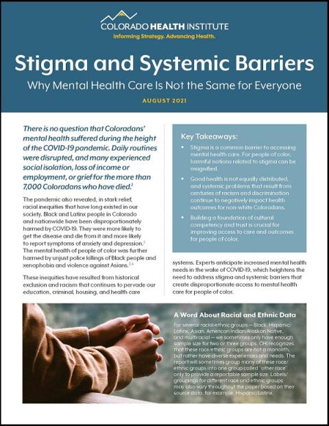 Stigma and Systemic Barriers report cover