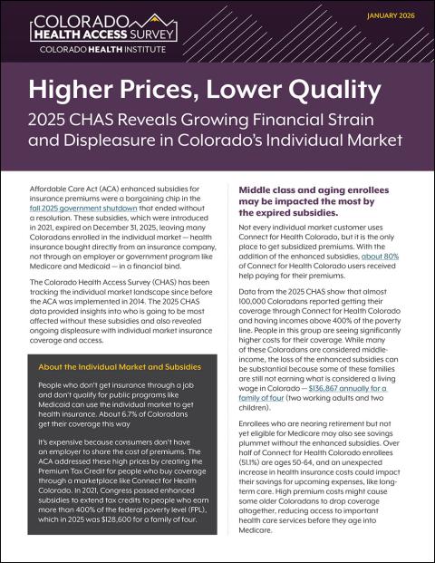 2025 CHAS Individual Market Brief