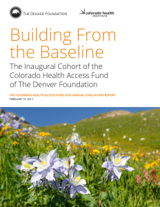 CHA Fund Inaugural Evaluation report